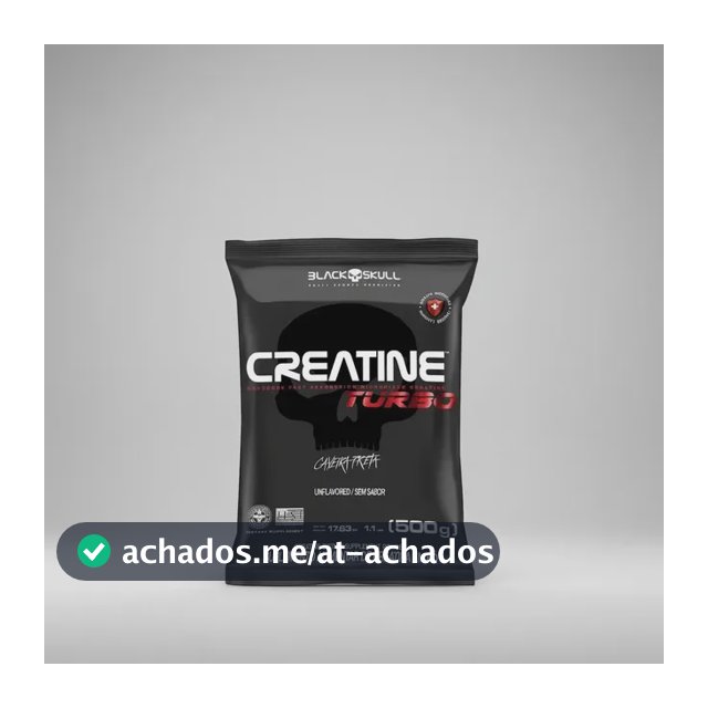 Creatine Turbo 500g Refil Black Skull USA Sem Sabor
