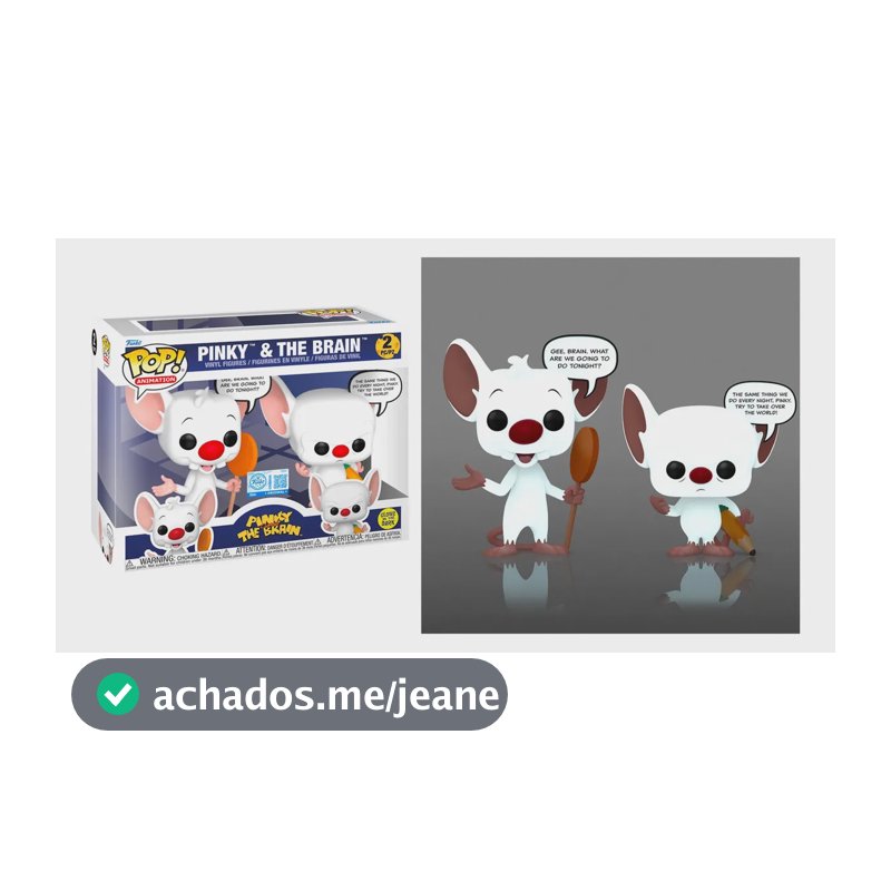 Funko Pop! Pinky & The Brain 2-pack Glow Exclusivo
