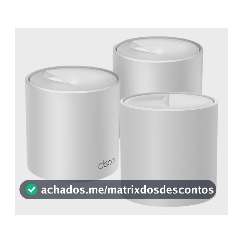 TP-Link Deco X10(3-pack) Roteador Mesh Wifi6 AX1500 Cobre até 520m²