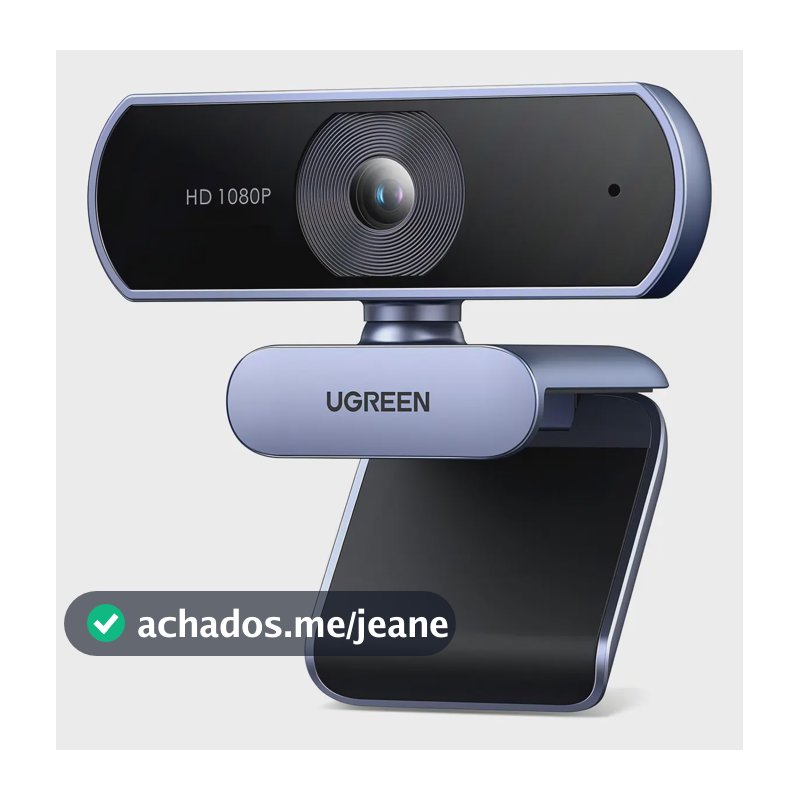 Webcam Usb 1080p Full Hd Ugreen | Sensor 2mp | Microfone Preto