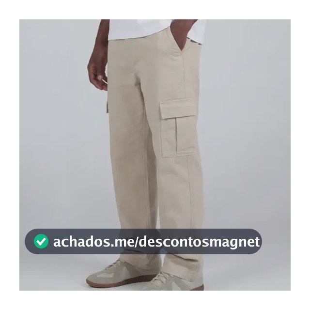 Calça Cargo Premium Masculina Sarja Skate Larga Streetwear