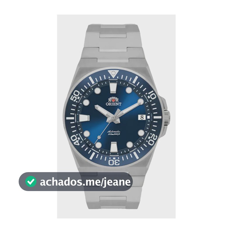 Relógio Orient 3 Stars Integrado Diver Yn6ss044 D1sx Prateado Azul
