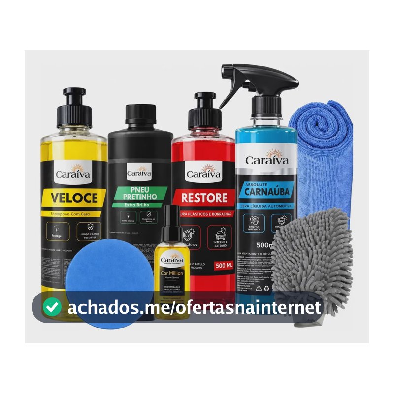 Kit Para Lavar Carro Cera Pretinho Silicone Cheirinho Pano