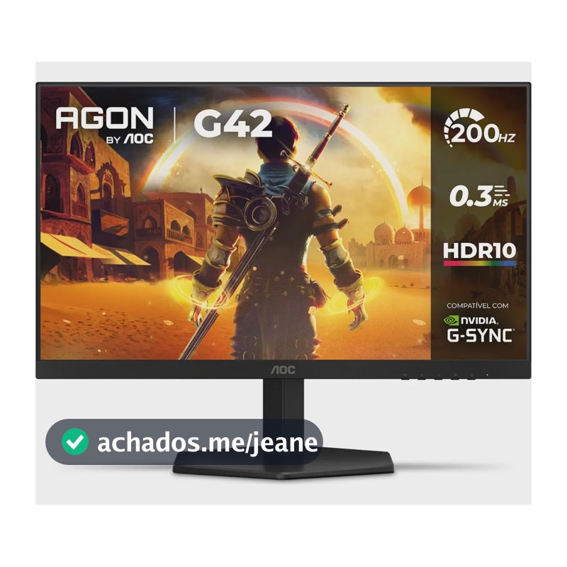 Monitor Gamer AOC AGON G42 24" 200Hz 0,3ms IPS HDR10 NVIDIA G-Sync 24G42HE