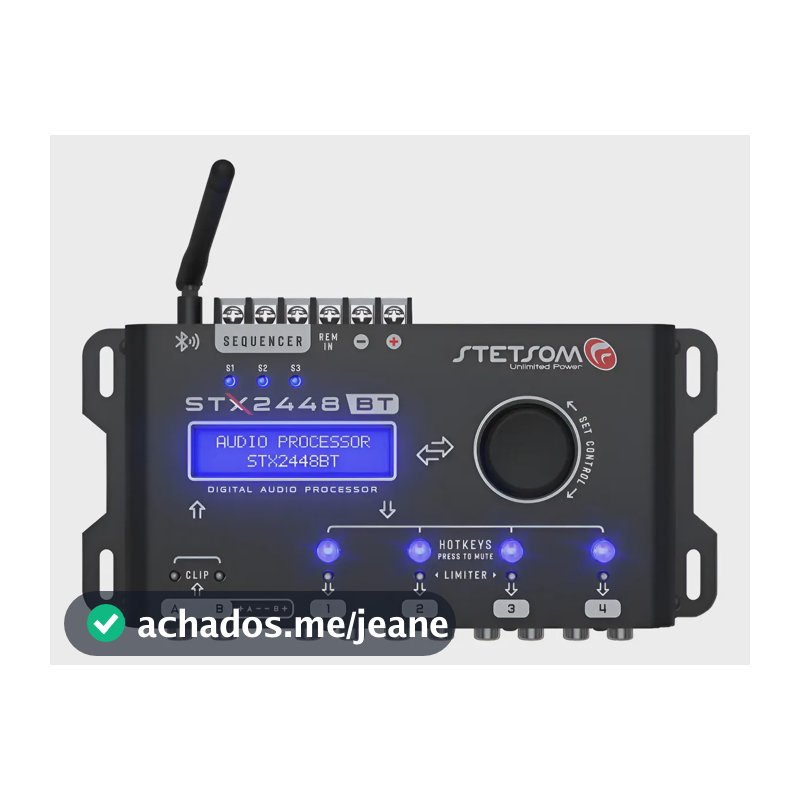 Stx2448 Bt Stetsom Processador Som Bluetooth App Android Ios 12v
