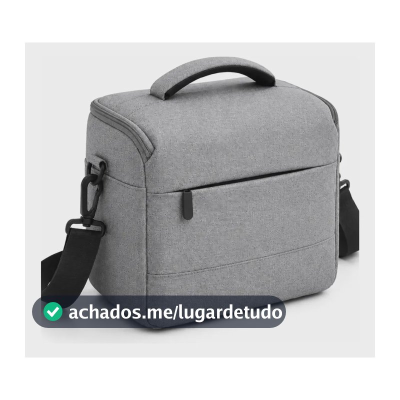 Mochila Case Câmera Dslr Profissional Transversal Sandora Cinza