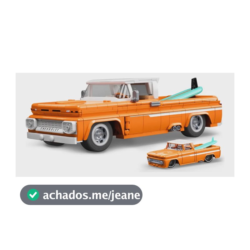 Blocos de Montar Caminhonete 1962 Chevy Pickup 858 peças Detalhes em Metal Mattel