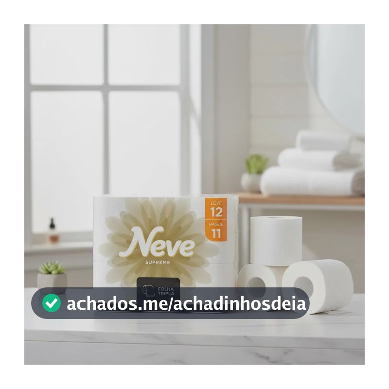 Papel Higiênico Supreme Folha Tripla Com 12 Rolos Neve