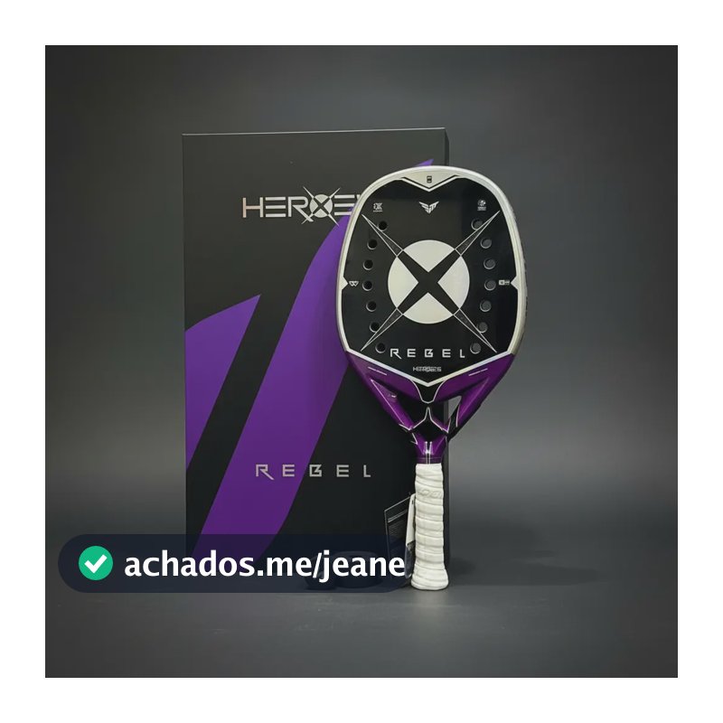 Raquete Rebel Heroes 2026 Carbono 3K Beach Tennis Mattia Spoto Box