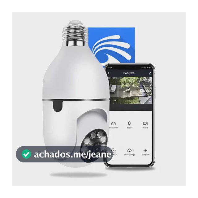 Câmera Lâmpada De Segurança Wifi Ip App Yoosee Visão Noturna Câmera Segurança Lampada Ip Wifi
