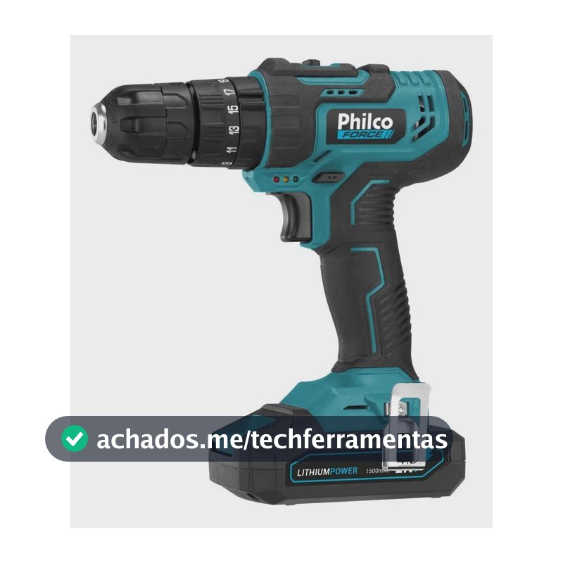 Furadeira Parafusadeira De Impacto Philco PPF21M 21v 10mm Bivolt Cor Azul-petróleo