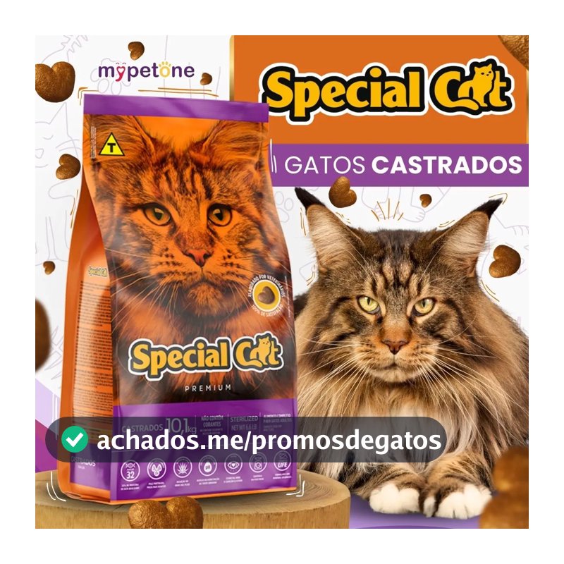 Ração Alimento Seco Special Cat Premium Gatos Castrados 10.1kg