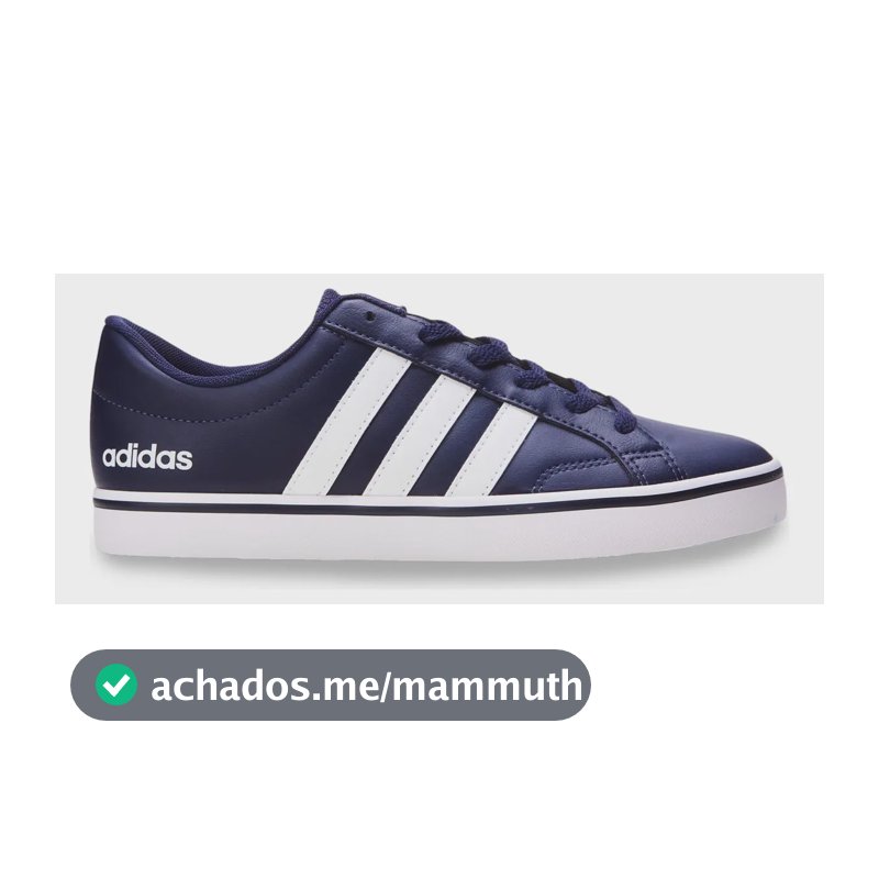 Tênis Masculino Vs Pace 2.0 adidas Ftwwht/cblack/ftwwht Liso