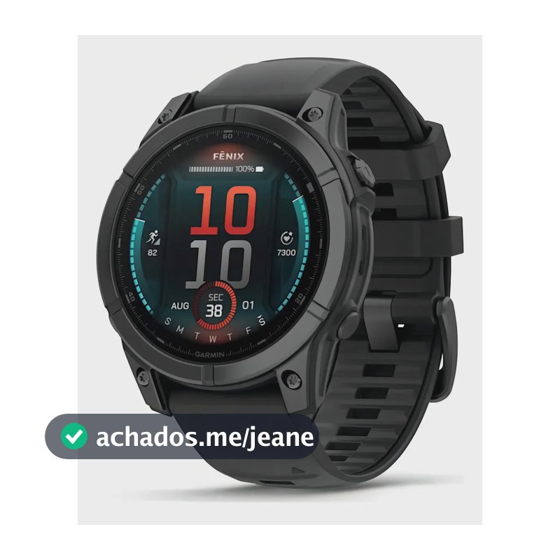 Smartwatch Relógio Garmin Fenix E Aço Cinza Ardósia 47mm