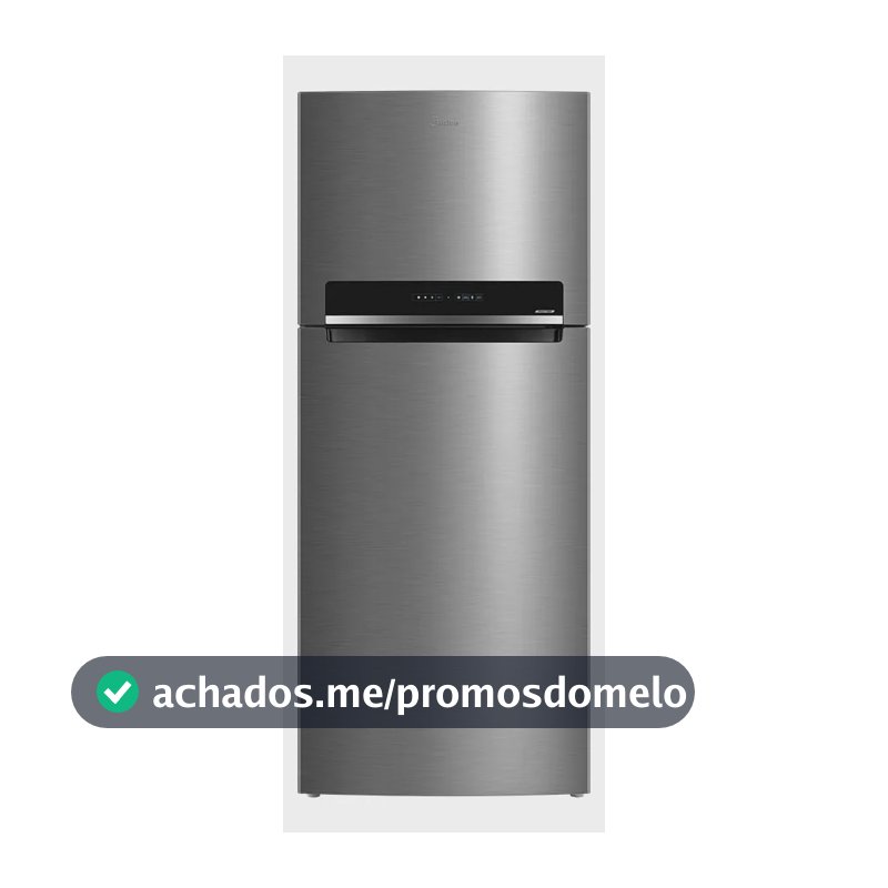 Geladeira Frost Free Duplex 473l Inverter Cor Inox Midea Cinza-escuro 127v