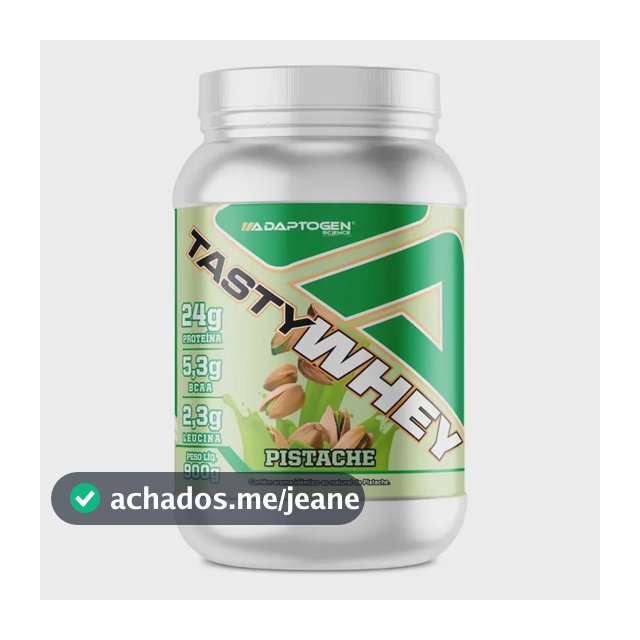 Suplemento Tasty Whey 3w Gourmet Whey Protein Adaptogen Science Pote 900g Sabor Pistache