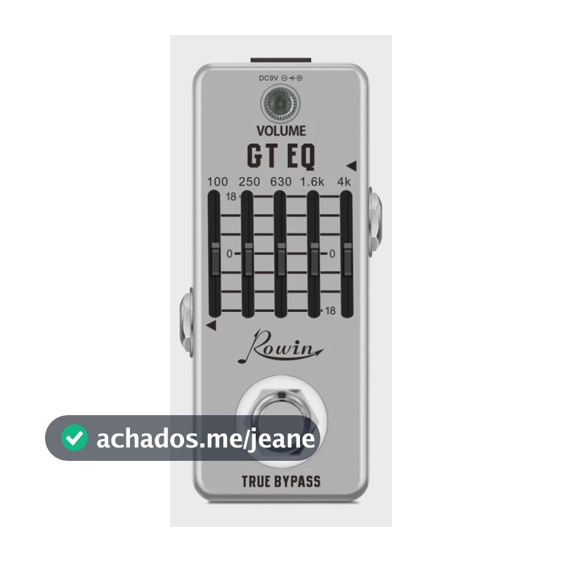 Pedal Rowin Lef-317a Gt Eq - Equalizador 5 Bandas Guitarra Prateado