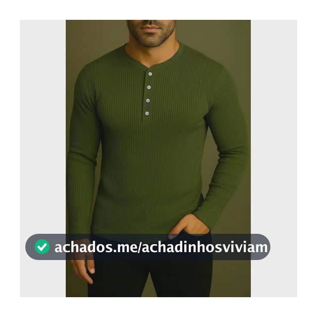 Camiseta Henley Slim Fit Ml - 5 Cores -compre 3 Frete Grátis