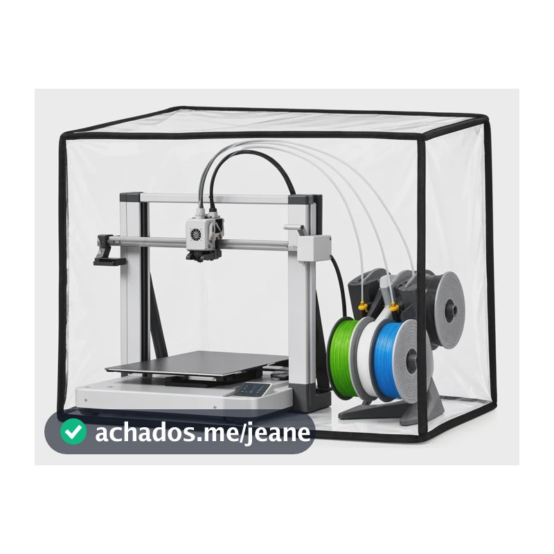 Capa Proteção Flexível  Impressora 3d Bambu Lab A2l Ams Lite Transparente Com Preto
