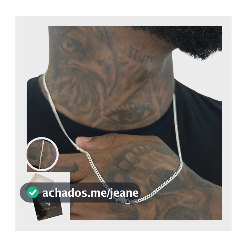 Corrente Masculina De Prata 925 Legitima Com Garantia Etern Cordão Masculino De Prata
