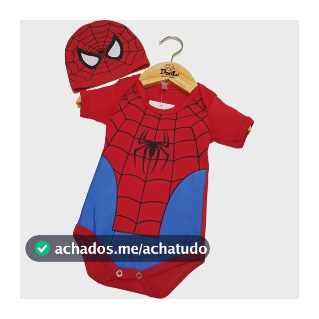 Body De Bebê Homem Aranha + Touca Kit Mêsversario Temático