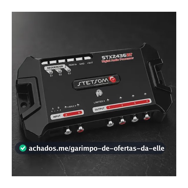 Processador de Áudio Digital Stetsom STX2436BT com Bluetooth TOP