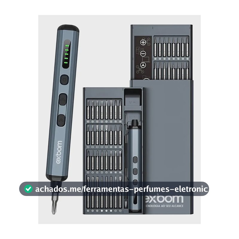 Parafusadeira Chave De Precisão Eletrica Fenda 68 Em 1 Usbc