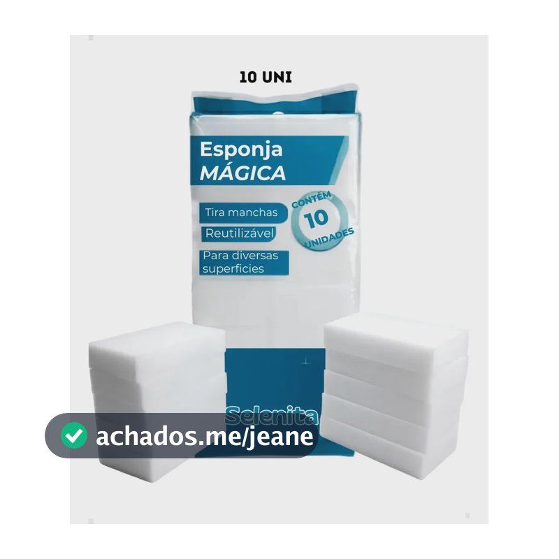 Esponja Mágica 10un Limpeza Eficaz D Paredes Multiuso Branco