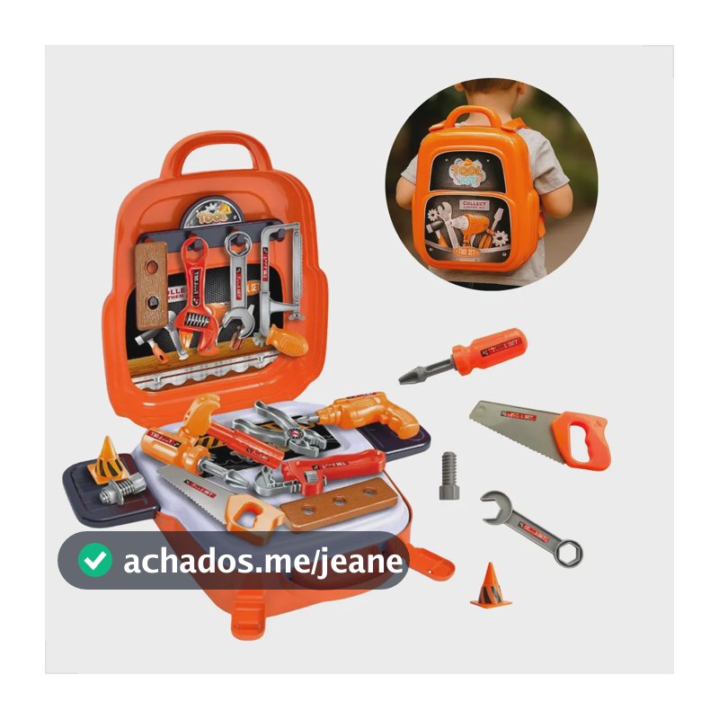 Maleta De Ferramentas Infantil 22 Peças Brinquedo Menino