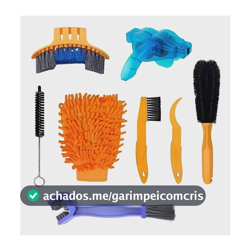 Kit Com 8 Peças Para Limpeza Quadro Roda Relação Bike A8