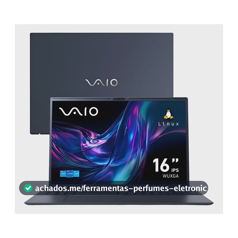 Notebook VAIO FE16 Intel Core i5-1334U - 13ª Gen Linux Debian 12 - 8GB RAM 256GB SSD Tela 16" IPS WUXGA Antirreflexo - Cinza Grafite - VJFE62F11X-B0911H