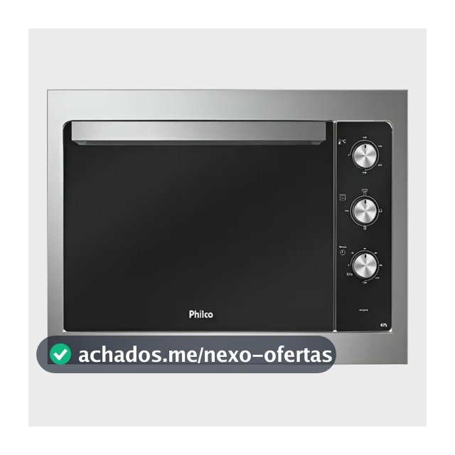 Forno Elétrico De Embutir Philco Pfe47e Esmaltado Dupla Resi Cor Aço escovado
