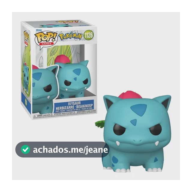 Boneco Funko Pop! 1126 Pokémon - Ivysaur Vinil