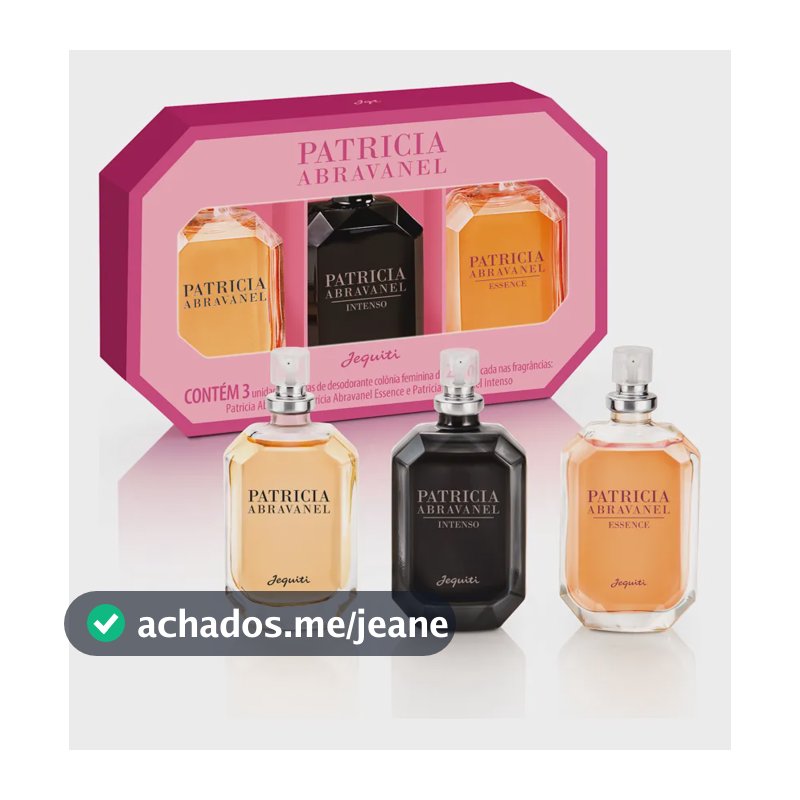 Kit 3 Colônias Perfumes Patricia Abravanel Intenso Essence