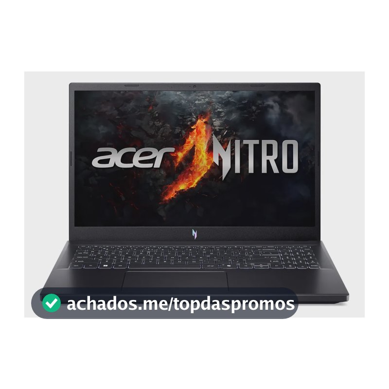 Notebook Gamer 15.6" Acer Nitro V 15 com Processador AMD Ryzen 7 7735HS Placa de Vídeo NVIDIA GeForce RTX 4050 de 6GB Memória RAM de 8GB DDR5 SSD de 512GB Tela IPS 165Hz Linux