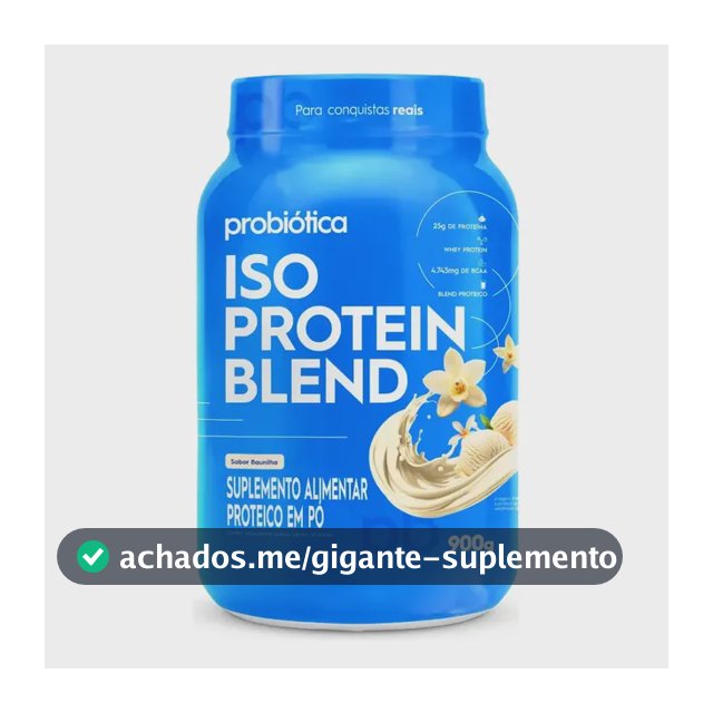 Whey Protein Probiótica Iso Blend Em Pó Sabor Baunilha X 900g