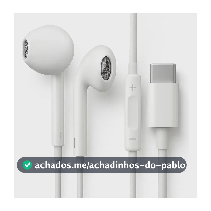 Fones De Ouvido Usb-c Tipo C Com Microfone Integrado Som Estéreo Alta Qualidade Controle Chamadas Compatível Com iPhone 15 16 17 18 Android Samsung Xiaomi Motorola PLUG & PLAY Premium Eletric Teck