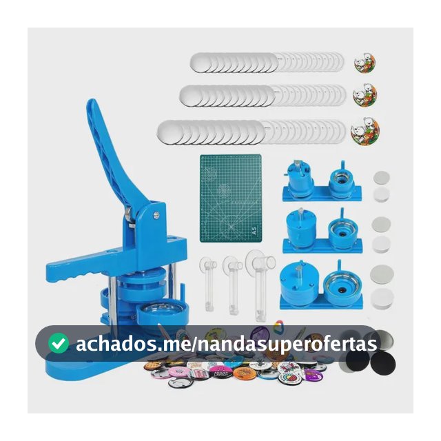 Kit De 3 Máquinas De Botons Advertising Photobots 32/44/58 Mm/150 Unidades Personalizável De Acordo Com Suas Especificações Azul