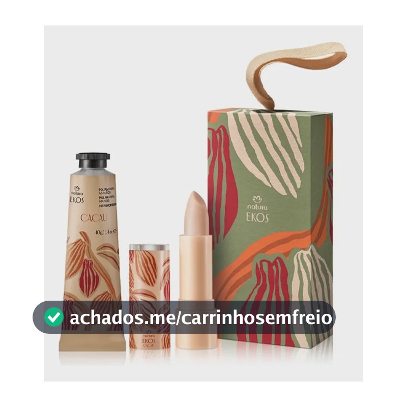 Kit Hidratante Para Mãos E Lábios Natura Ekos Cacau 40g