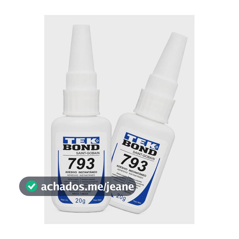 Super Cola Instantânea Tekbond 793 20g Adesivo Kit 2