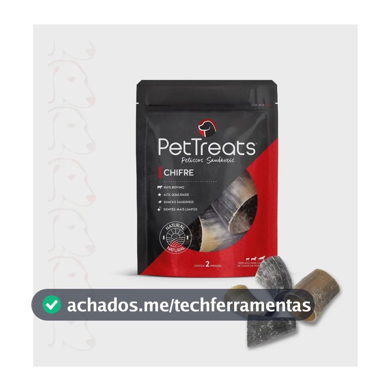 Petisco Para Cães Chifre Mordedor Natural Saudável Pettreats
