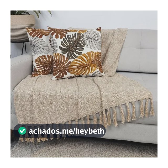 Manta Para Sofá Gigante Decorativa Naellartesanato 2,40x1,80 Cor Caramelo Mesclado