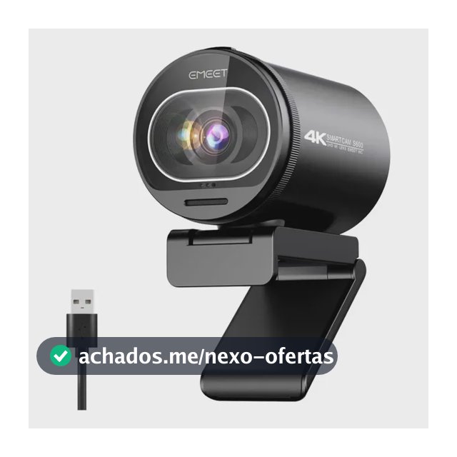 EMEET S600 4K Webcam 1080P 60Fps Camera Para Pc Streaming Con Microfone Automático Full HD Videoconferencia