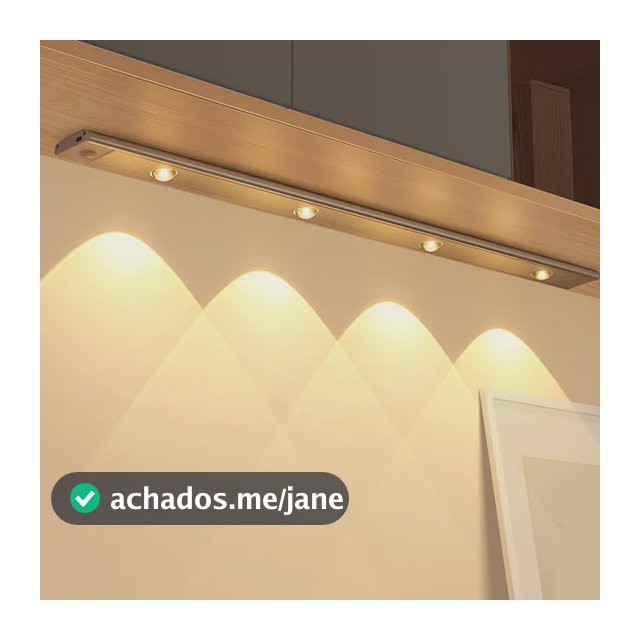 Luminária Barra Led Sensor Movimento Recarregável Armário Branco