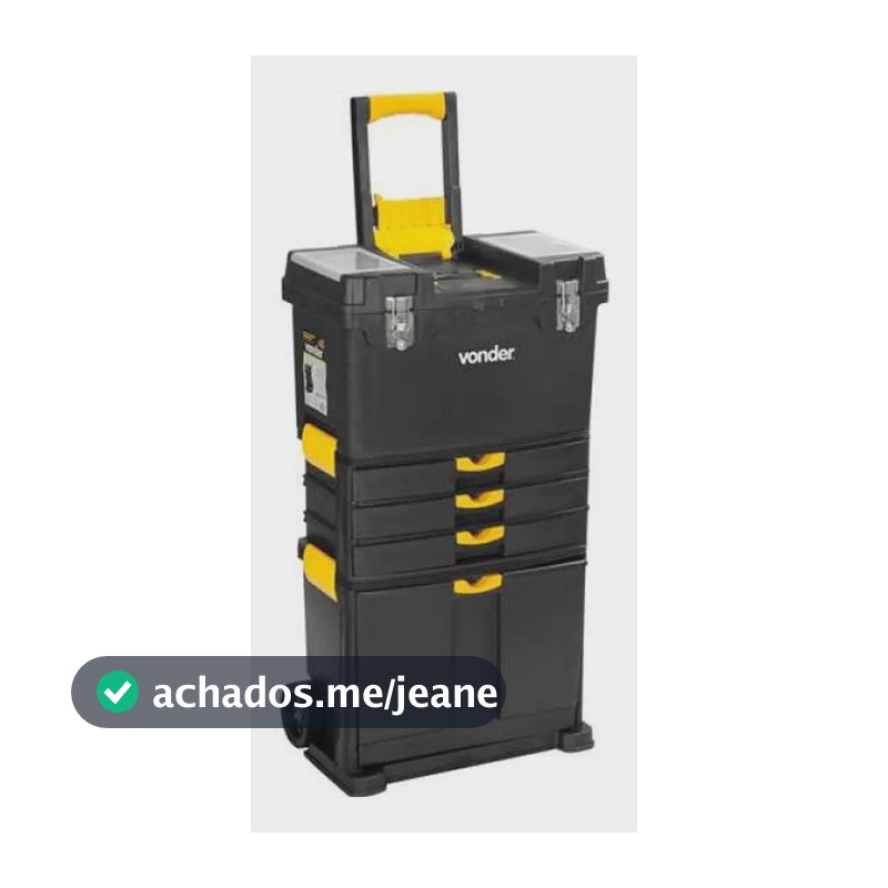 Caixa Plastica Multiuso Vonder Crv 0500 Com Rodas Preta Preto