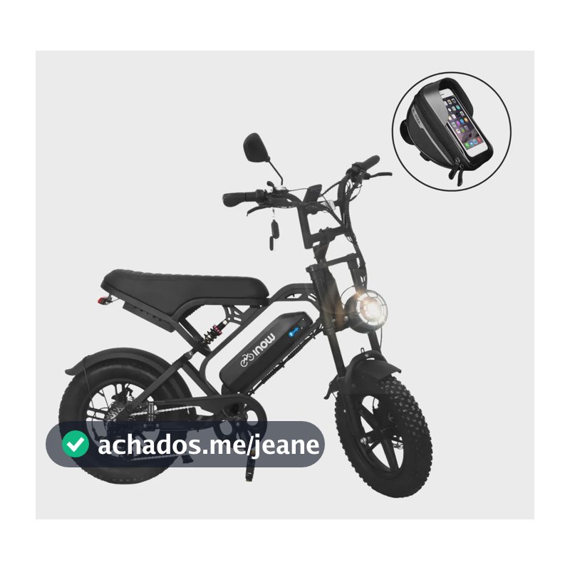 Bike Elétrica Bicicleta V20 Mini Autopropelido 32km/h 48km Preto 19