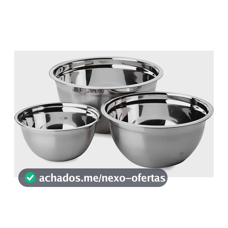 Conjunto De Tigelas Brinox 3pçs Suprema Em Inox - 2107/100