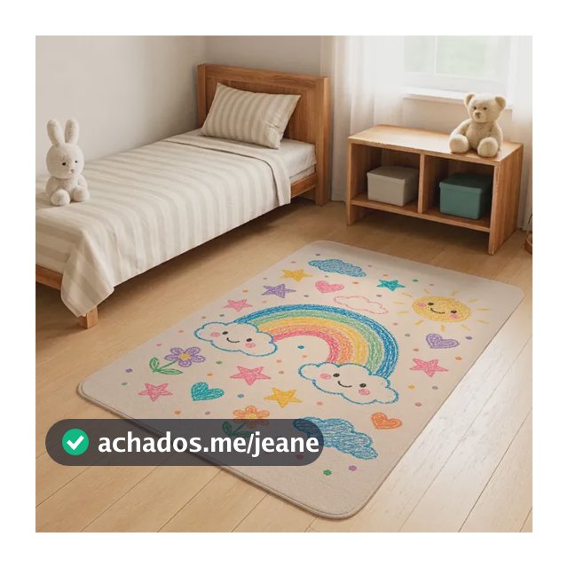Tapete Infantil Decorativo Educativo Bebê Criança Quarto Arco-íris