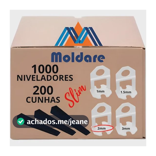 1000 Nivelador 200 Cunha Porcelanato Piso Cerâmica Moldare