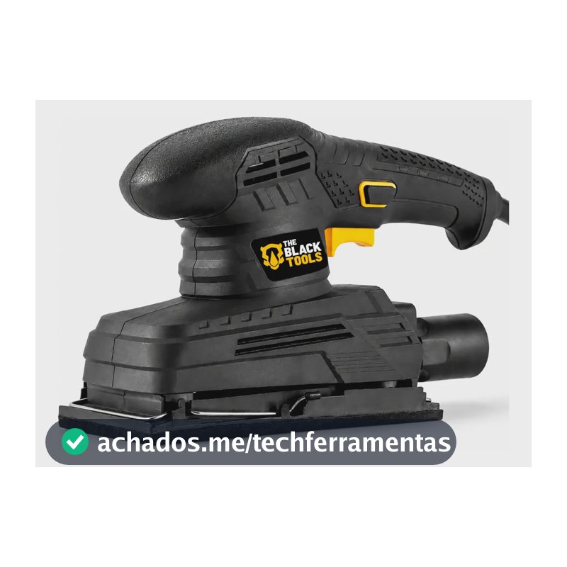 Lixadeira Orbital Lixa Elétrica 1/3" Pol 10000 Rpm 150w Cor Preto The Black Tools 127v 60hz The Black Tools